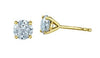 Yellow Gold Lab-Grown Diamond Stud Earrings