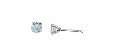 White Gold Lab-Grown Diamond Stud Earrings