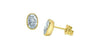 Yellow Gold Lab-Grown Diamond Bezel Stud Earrings