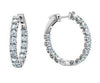 White Gold Lab-Grown Diamond Hoop Earrings