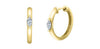 Yellow Gold Diamond Huggie Earrings