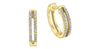 Yellow Gold Diamond Huggie Earrings