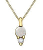 Yellow Gold Opal, Diamond Pendant Necklace.