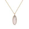 Yellow Gold Mother of Pearl, Diamond Pendant Necklace.