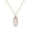 Yellow Gold Mother of Pearl, Diamond Pendant Necklace.