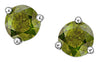 White Gold Peridot Stud Earrings.