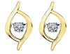 Yellow Gold, White Gold Diamond Pulse Stud Earrings