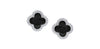 White Gold Onyx, Diamond Stud Earrings