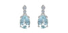 White Gold Aquamarine, Canadian Diamond Drop Earrings