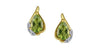 Yellow Gold Peridot, Diamond Stud Earrings