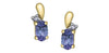 Yellow Gold Tanzanite, Diamond Stud Earrings
