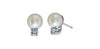 White Gold Pearl, Canadian Diamond Stud Earrings