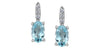White Gold Aquamarine, Diamond Drop Earrings
