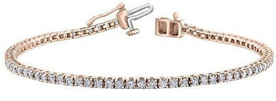 Rose Gold Diamond Tennis Bracelet.