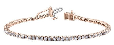 Rose Gold Diamond Tennis Bracelet.