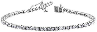 White Gold Lab-Grown Diamond Tennis Bracelet
