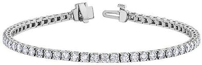 White Gold Lab-Grown Diamond Tennis Bracelet.