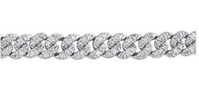 White Gold Diamond Curb Link Tennis Bracelet.