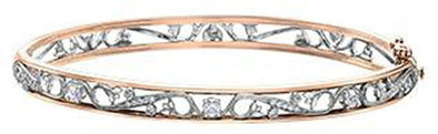 White Gold Canadian Diamond Bangle Bracelet.