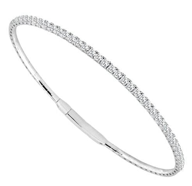 White Gold Diamond Bangle Bracelet.