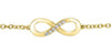 Yellow Gold Diamond Infinity, Cable Link Bracelet.