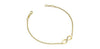 Yellow Gold Diamond Infinity, Cable Link Bracelet.