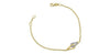 Yellow Gold Diamond Cable Link Bracelet.