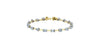 Yellow Gold, White Gold Lab-Grown Diamond Tennis Bracelet.