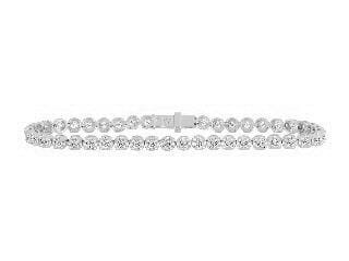 White Gold Lab-Grown Diamond Tennis Bracelet.