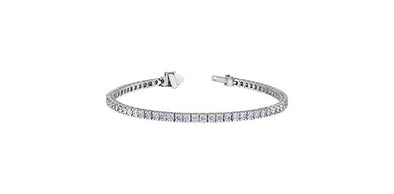 White Gold Lab-Grown Diamond Tennis Bracelet.