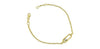 Yellow Gold Canadian Diamond Cable Link Bar Bracelet