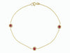 Yellow Gold Ruby Station Bracelet.