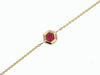 Yellow Gold Ruby Station Bracelet.