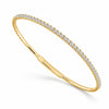 Yellow Gold Diamond Flexible Bangle Bracelet.