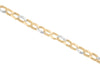 Two Tone 7.5" Fancy Bracelet Chain Lobster Clasp