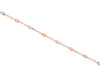 Two Tone 7.5" Fancy Ball, Cable Chain Bracelet Standard Clasp