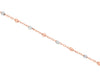Two Tone 7.5" Fancy Ball, Cable Chain Bracelet Standard Clasp