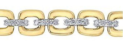 Yellow Gold Diamond Tennis Bracelet.