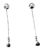 White Gold Stud, Drop Earring