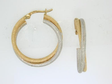 Two Tone Hoop Earring Laser Cut