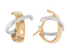 Two Tone Hoop Earring -Crossover