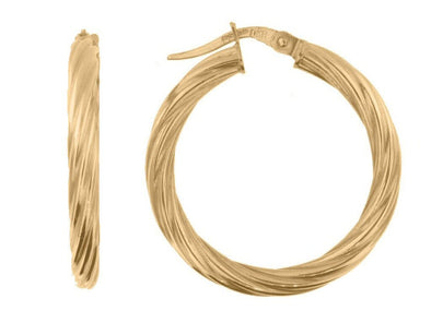 Yellow Gold Hoop Earring