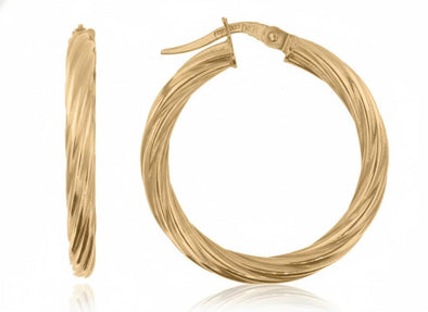 Yellow Gold Hoop Earring
