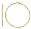 Yellow Gold Hoop Earring 60mm