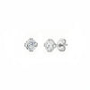 White Gold Cubic Zirconia Stud Earrings