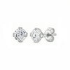 White Gold Cubic Zirconia Stud Earrings