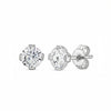 White Gold Cubic Zirconia Stud Earring