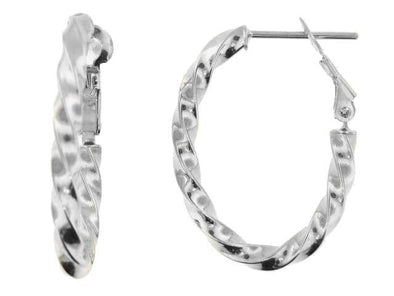 White Gold Lever Back Earring
