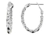 White Gold Lever Back Earring