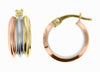 Tri-Gold Hoop Earring -Triple